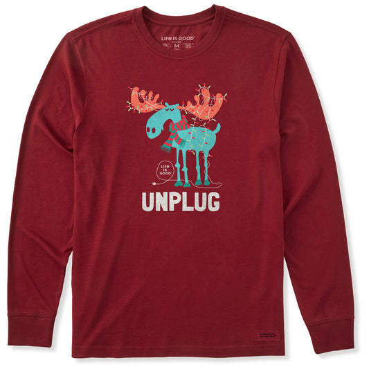 Men's Unplug Moose Long Sleeve Crusher Tee