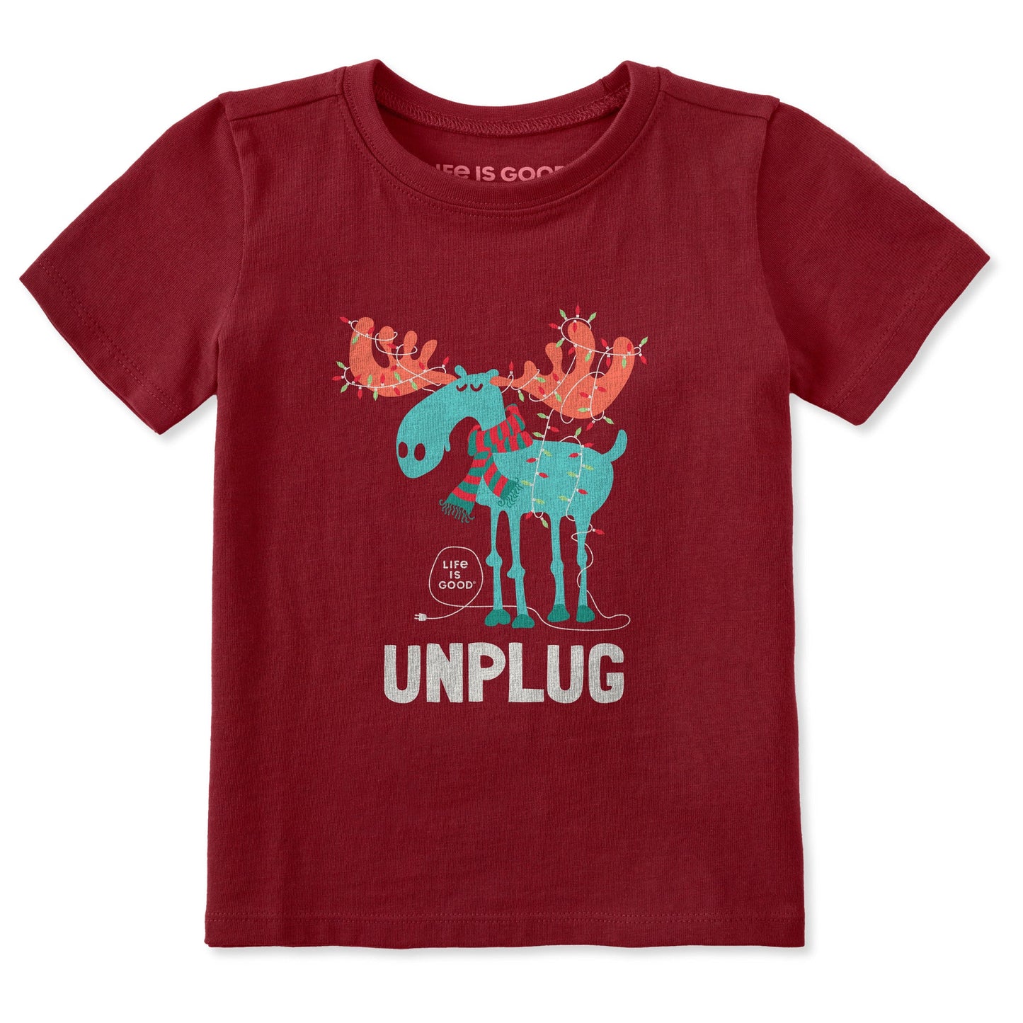 Toddler Unplug Moose Short Sleeve Crusher Tee