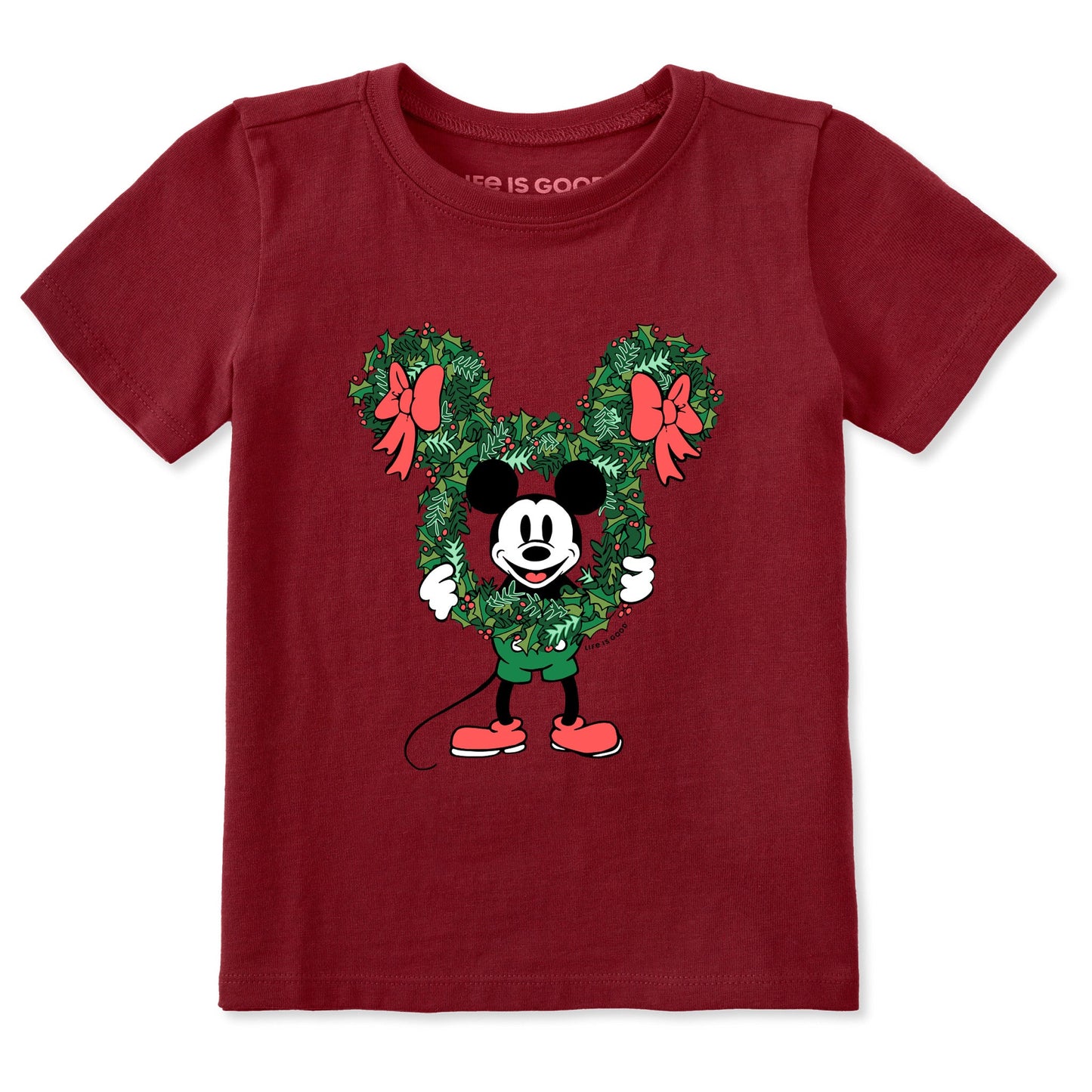 Toddler Steamboat Willie Wreath Short Sleeve Toddler Crusher Tee