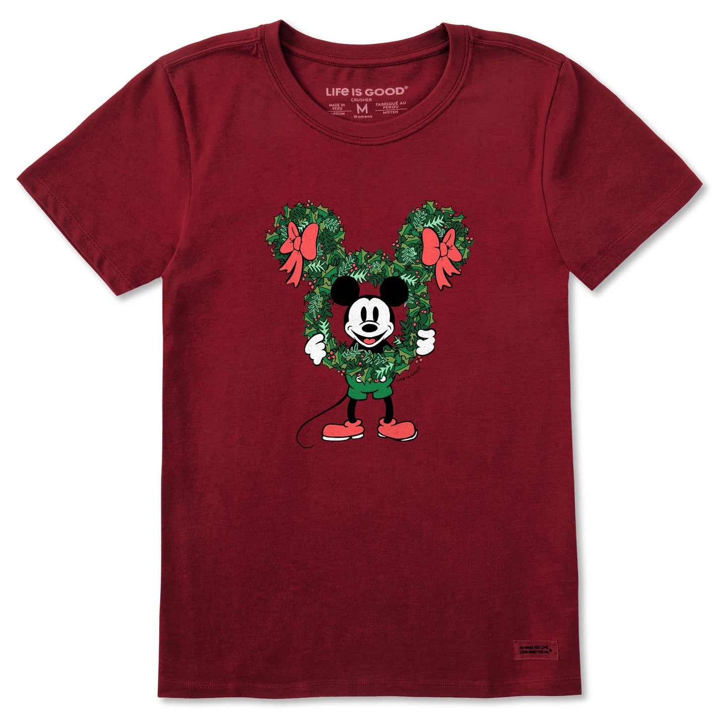 Women's Steamboat Willie Wreath Short Sleeve Crusher Tee