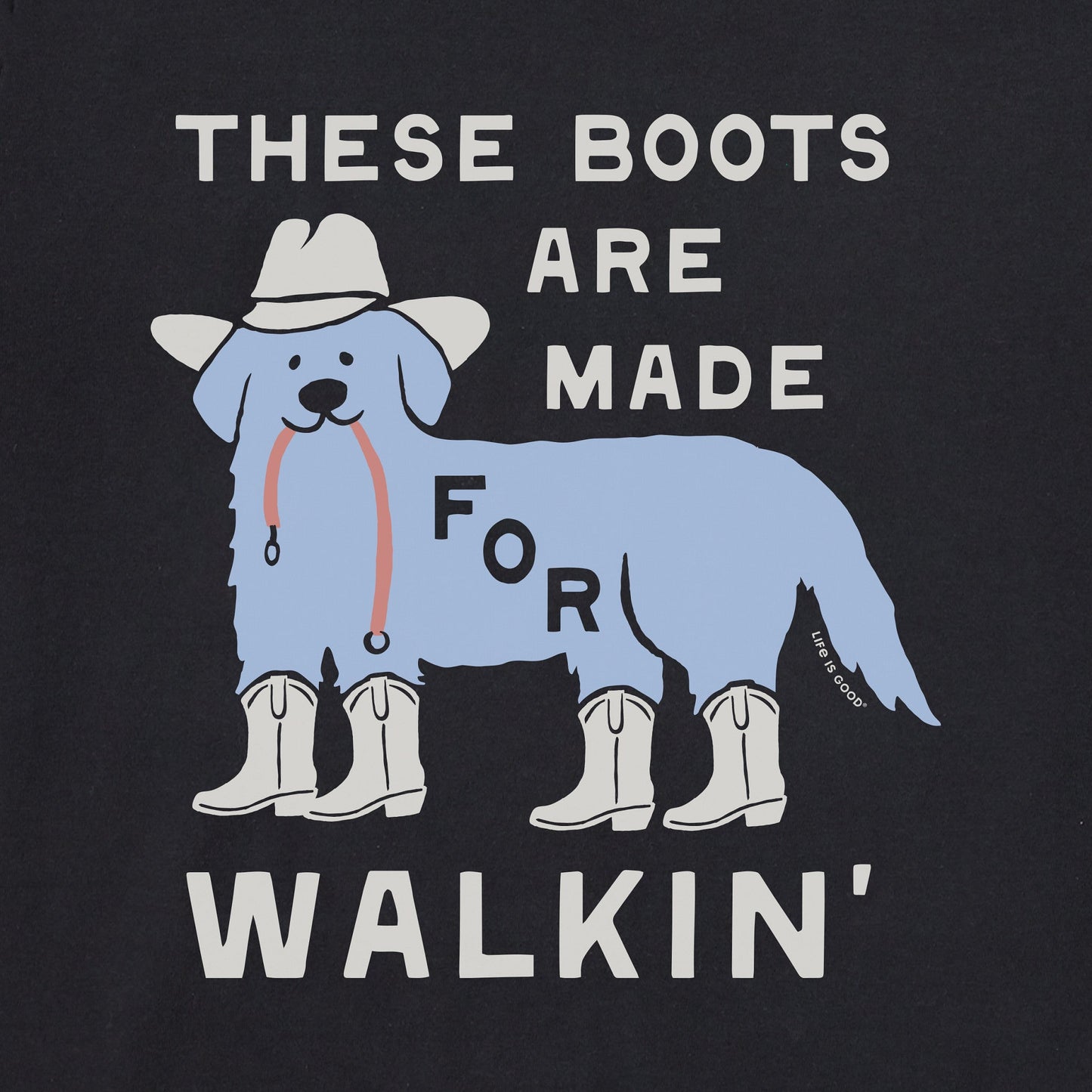 Women's These Boots are Made for Walkin Dog Short Sleeve Crusher Boxy Tee