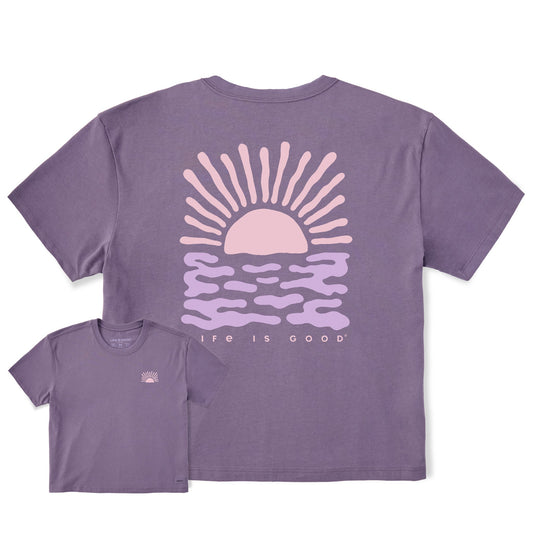 Women's Sun Over the Water Short Sleeve Crusher Boxy Tee