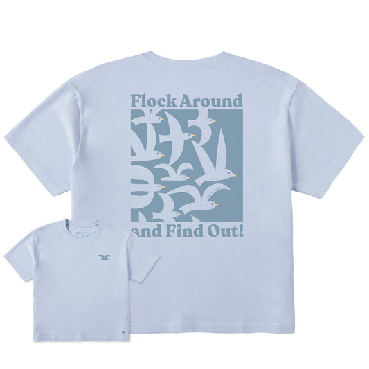 Women's Flock Around and Find Out Short Sleeve Crusher Boxy Tee