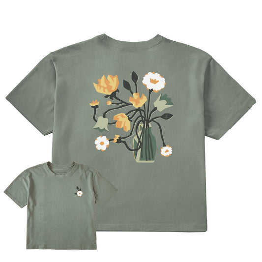Women's Bloomin' Vase Short Sleeve Crusher Boxy Tee