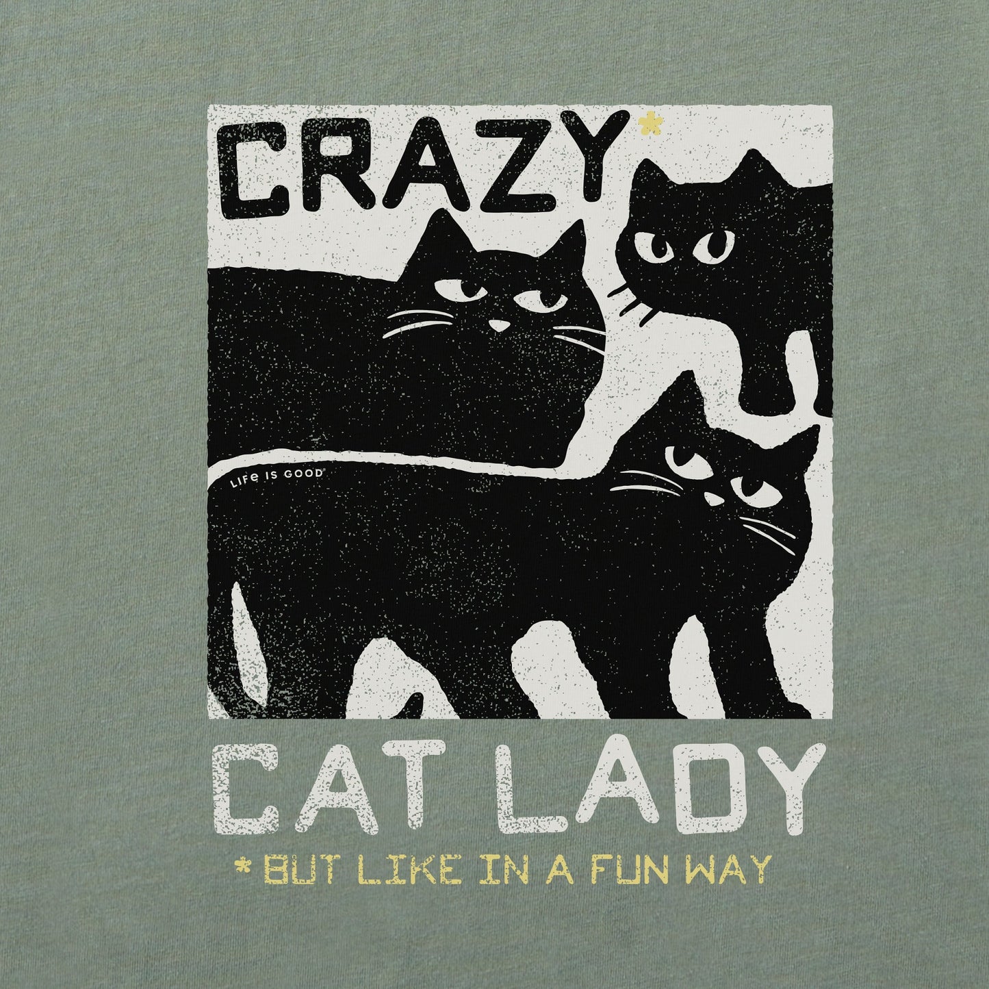 Women's Crazy Cat Lady Short Sleeve Crusher Boxy Tee