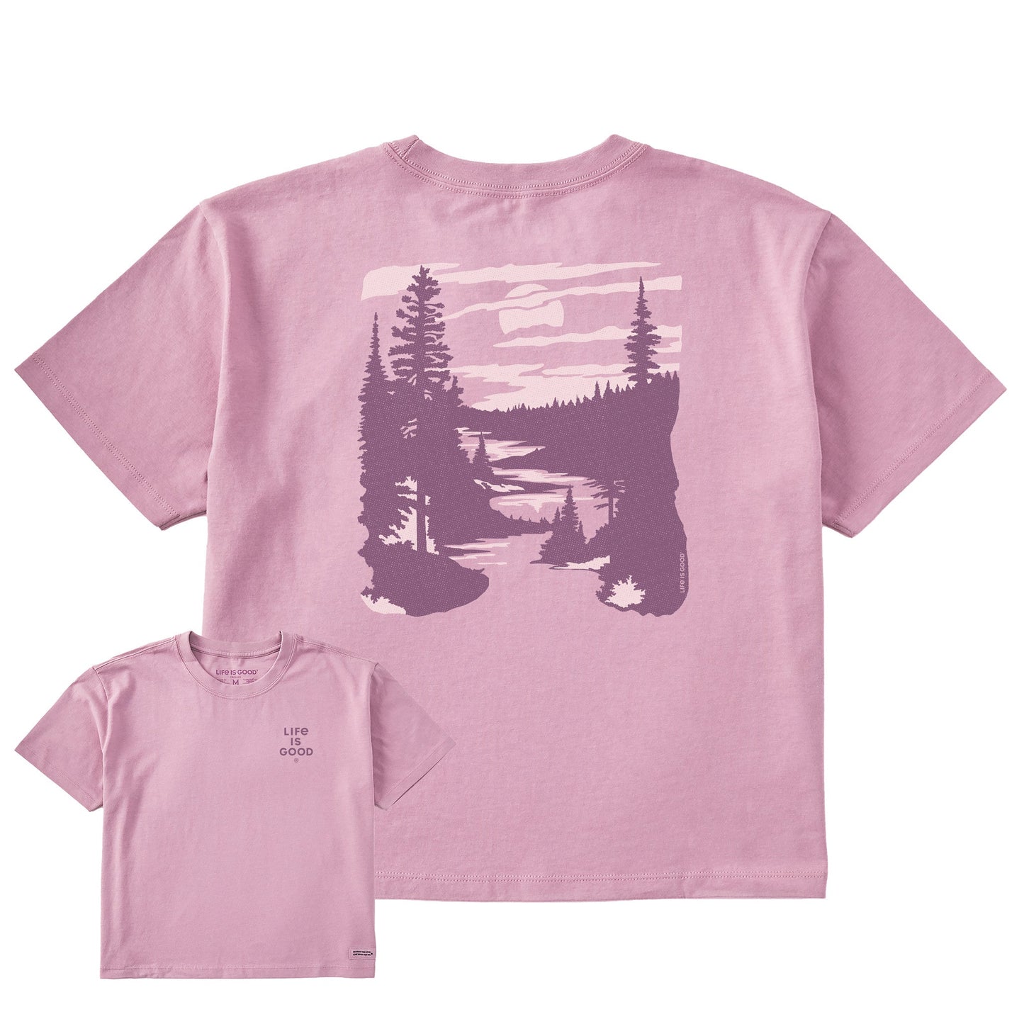 Women's A River Runs Through It Short Sleeve Crusher Boxy Tee