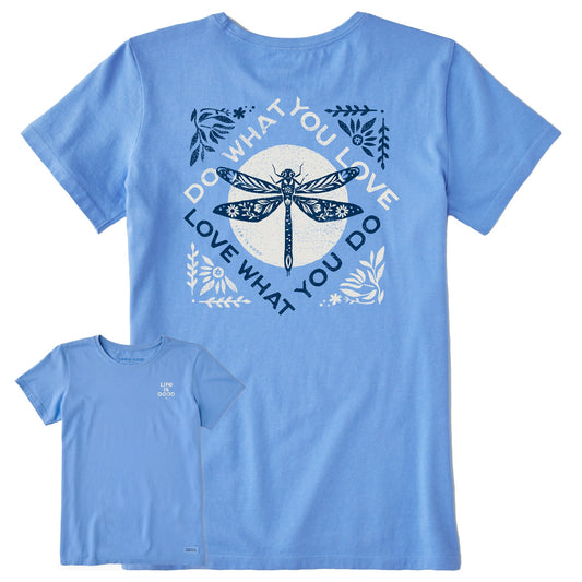 Women's Do What You Love Dragonfly Short Sleeve Tee