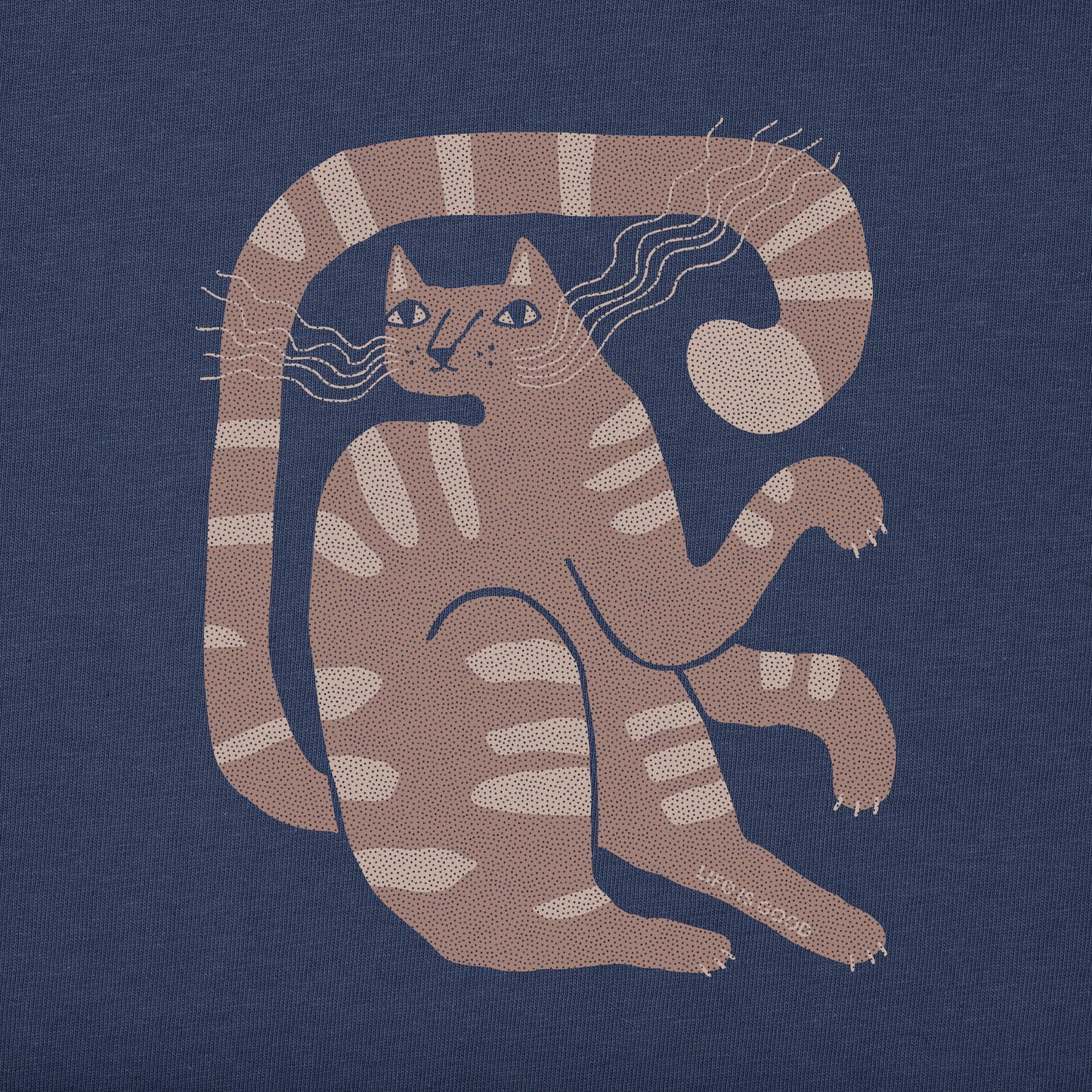 Women's Blue Cat Short Sleeve Tee