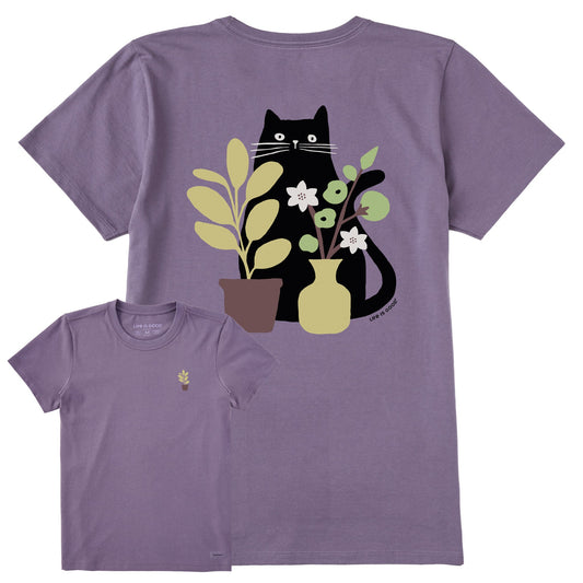 Women's Can you see the Cat? Short Sleeve Crusher Tee