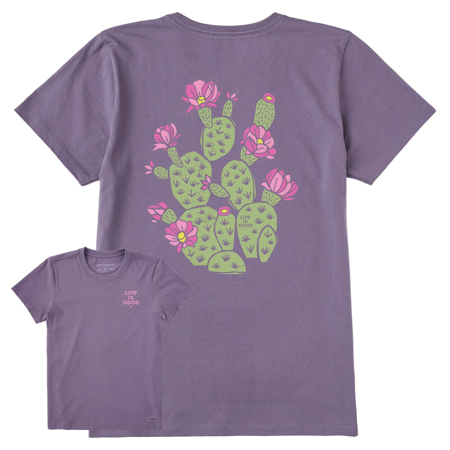 Women's Cactus Flowers Short Sleeve Crusher Tee