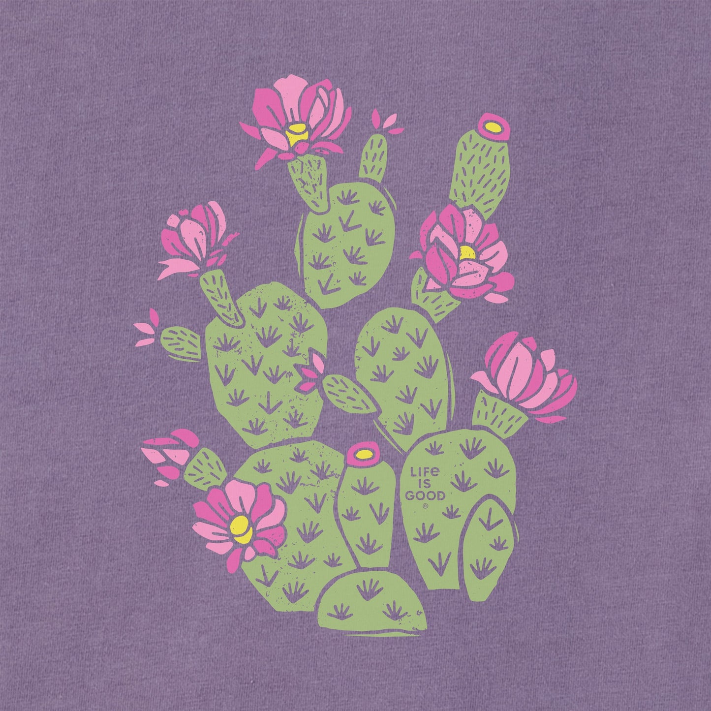 Women's Cactus Flowers Short Sleeve Crusher Tee