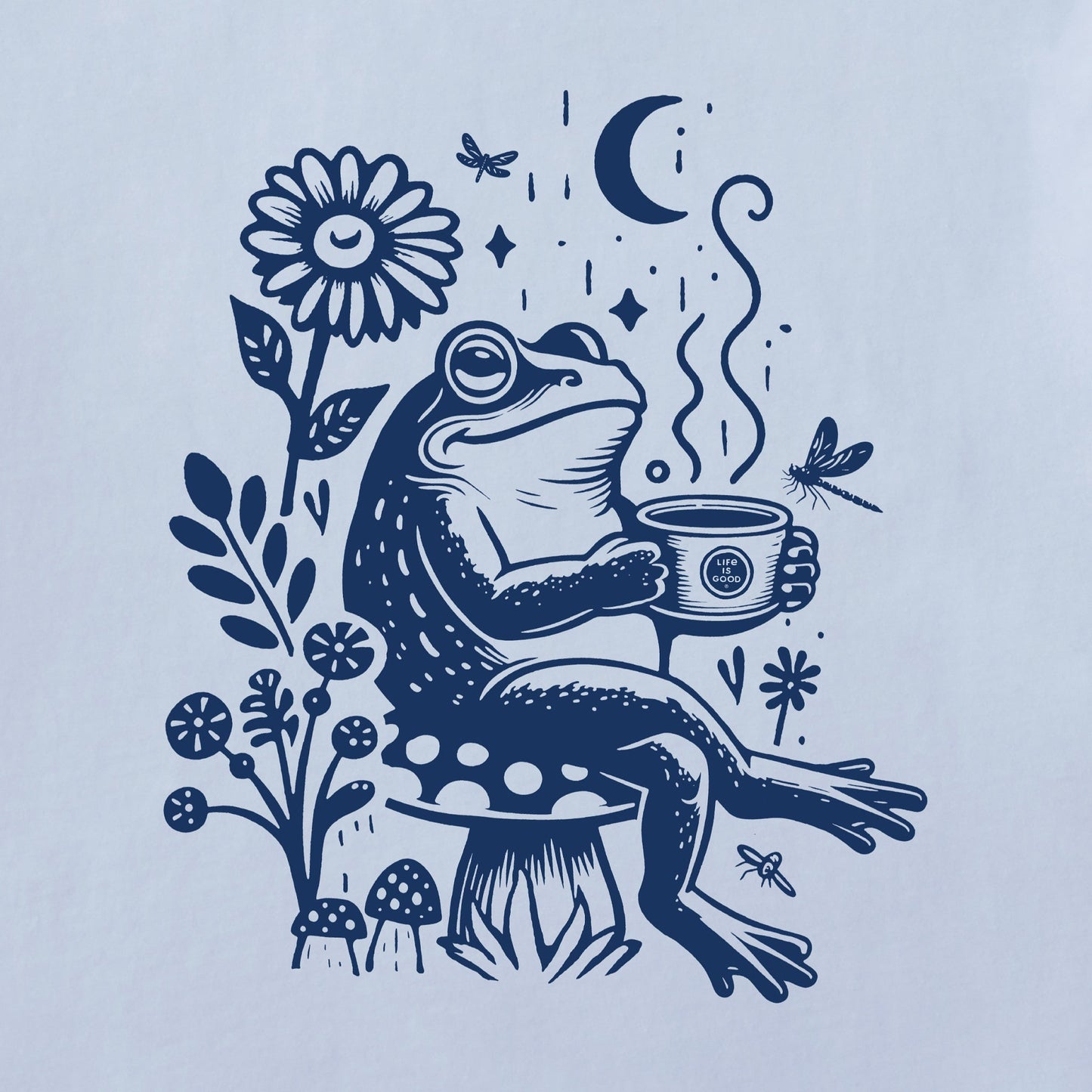 Women's Frog on a Toadstool Coffee Short Sleeve Tee