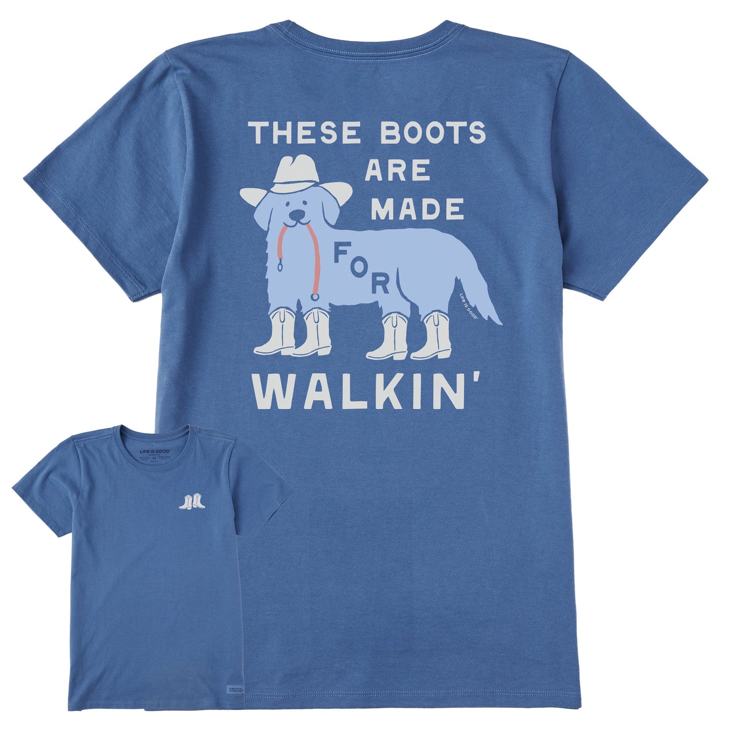 Women's These Boots are Made for Walkin Dog Short Sleeve Tee