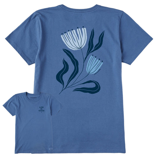 Women's Rustic Flowers Short Sleeve Tee