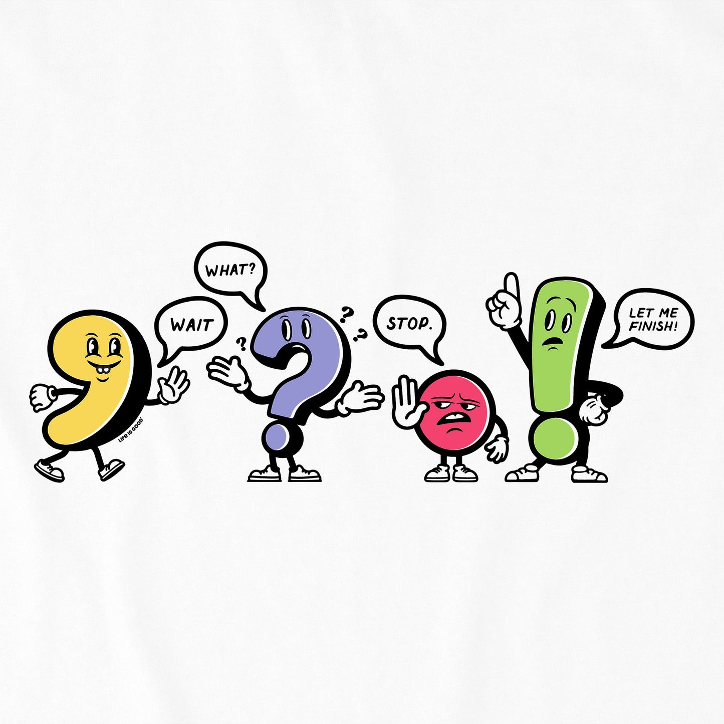 Kids Punctuation Buddies Short Sleeve Crusher Tee
