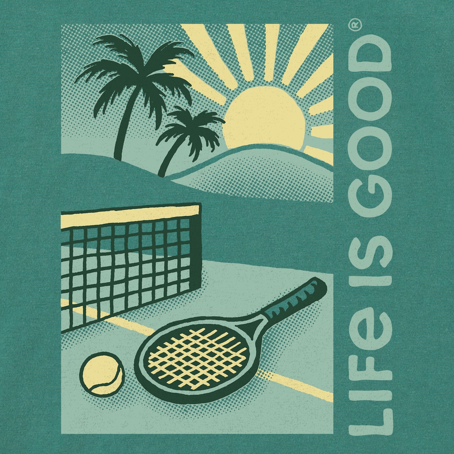 Women's Tennis Court Beach Short Sleeve Crusher Boxy Tee