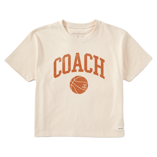 Women's Basketball Coach Short Sleeve Crusher Boxy Tee