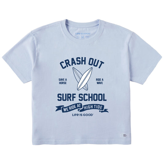 Women's Crash Out Surf School Short Sleeve Crusher Boxy Tee