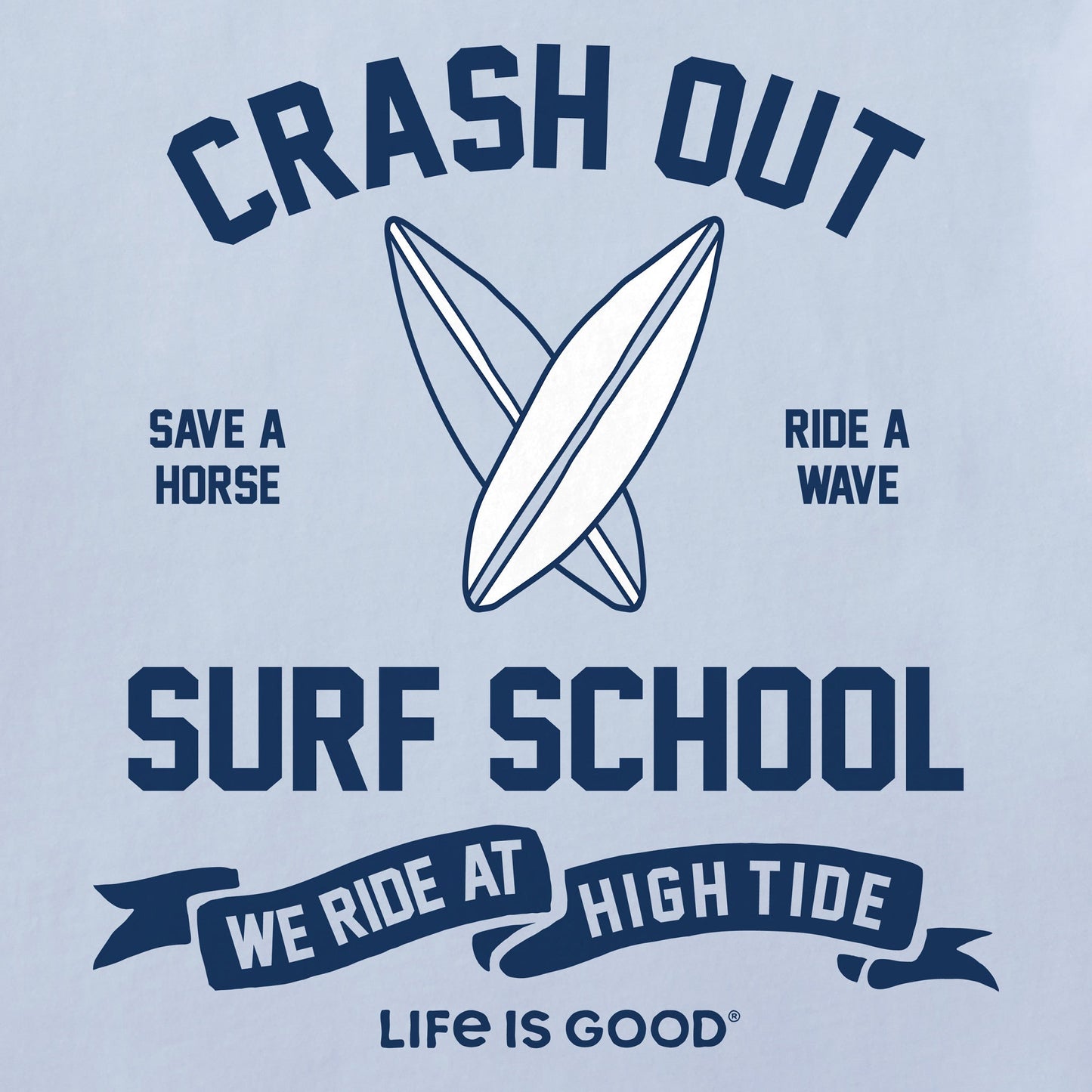 Women's Crash Out Surf School Short Sleeve Crusher Boxy Tee