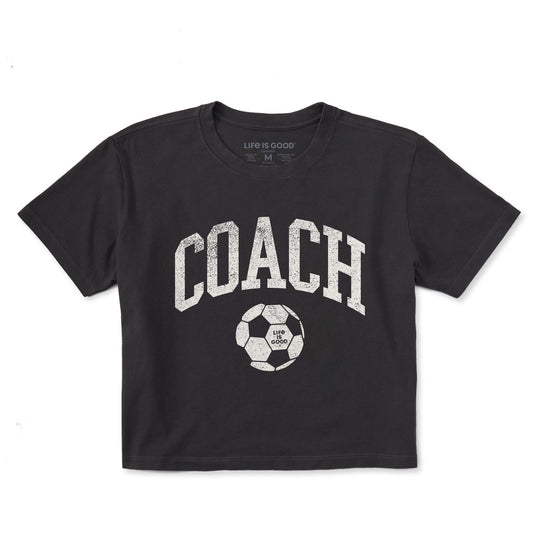 Women's Soccer Coach Short Sleeve Crusher Boxy Tee