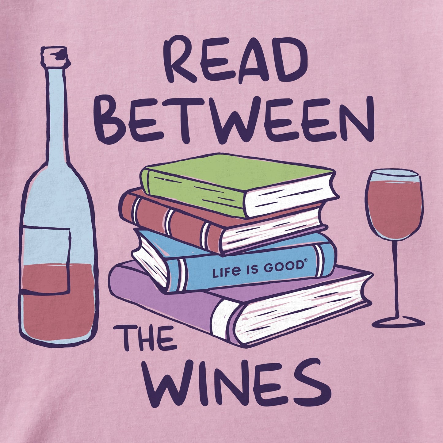 Women's Read Between the Wines Books Short Sleeve Tee