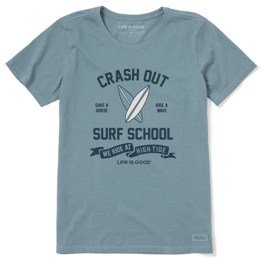 Women's Crash Out Surf School Short Sleeve Crusher Tee