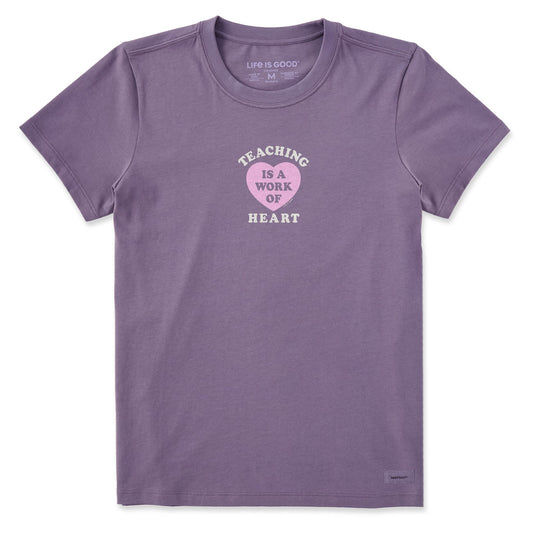 Women's Teaching Work of Heart Short Sleeve Crusher Tee