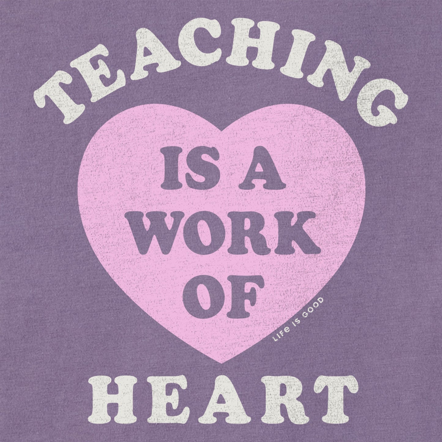 Women's Teaching Work of Heart Short Sleeve Crusher Tee