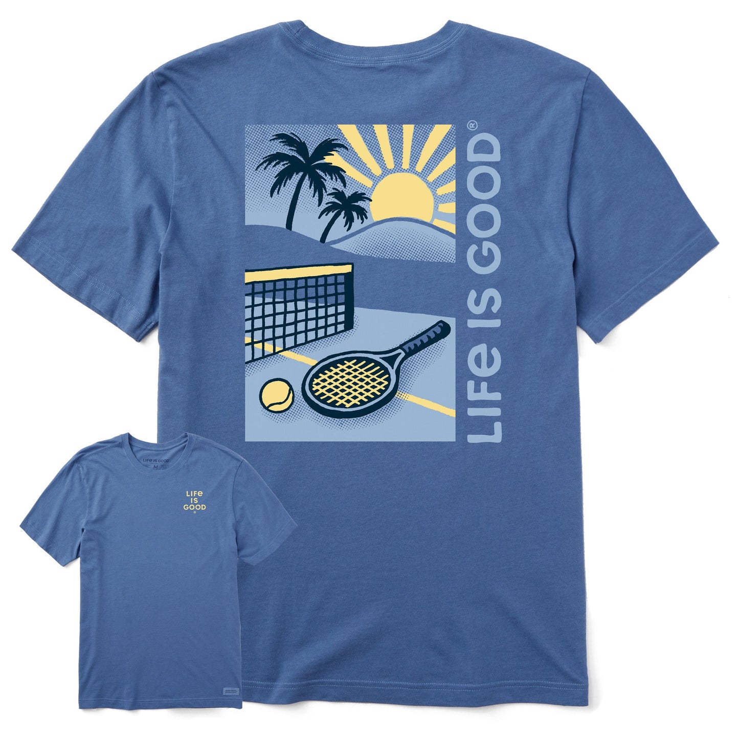 Men's Tennis Court Beach Short Sleeve Tee