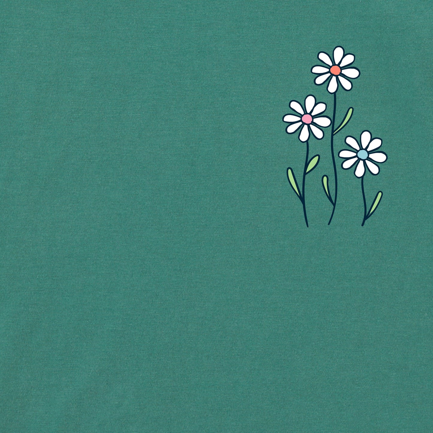Women's Vintage Daisy Garden Short Sleeve Crusher Boxy Tee