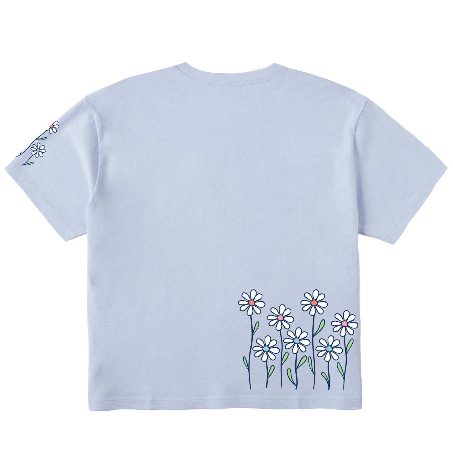 Women's Vintage Daisy Garden Short Sleeve Crusher Boxy Tee