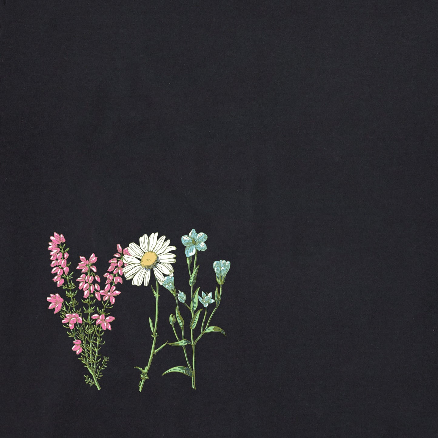 Women's Detailed Wildflower Garden Short Sleeve Crusher Vee