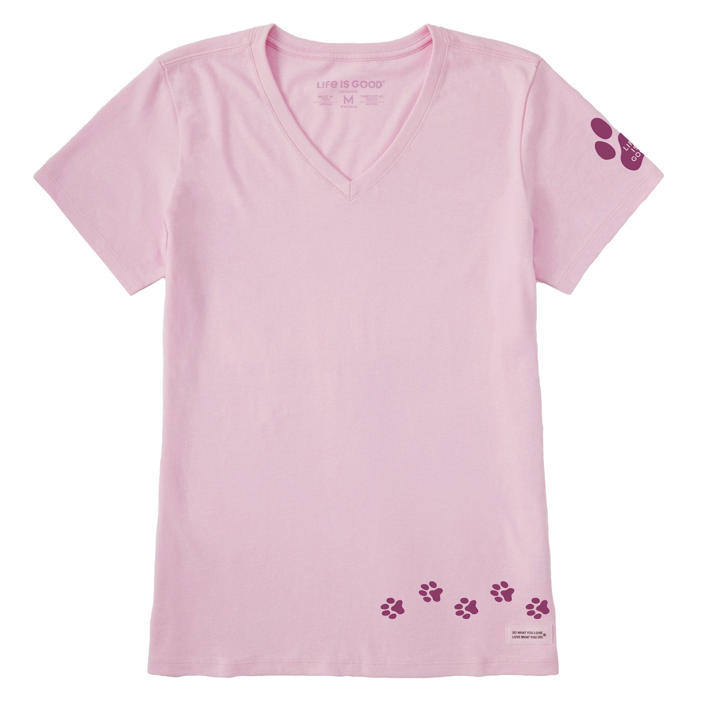 Women's Walking Paws Short Sleeve Crusher Vee