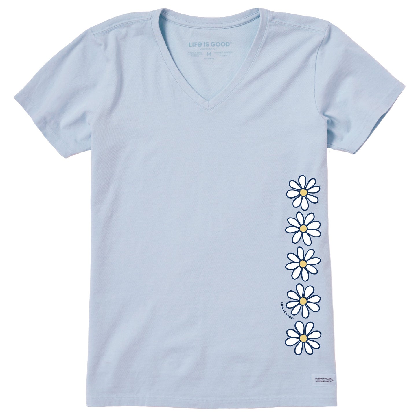 Women's Daisy Vertical Chain Short Sleeve Crusher Vee