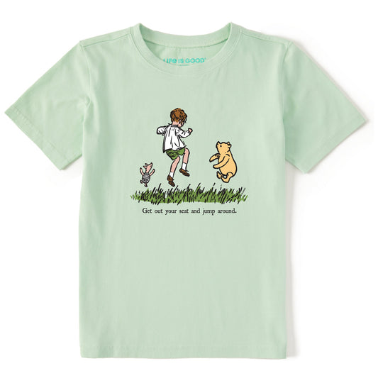 Kids Get Out Your Seat and Jump Around Short Sleeve Crusher Tee