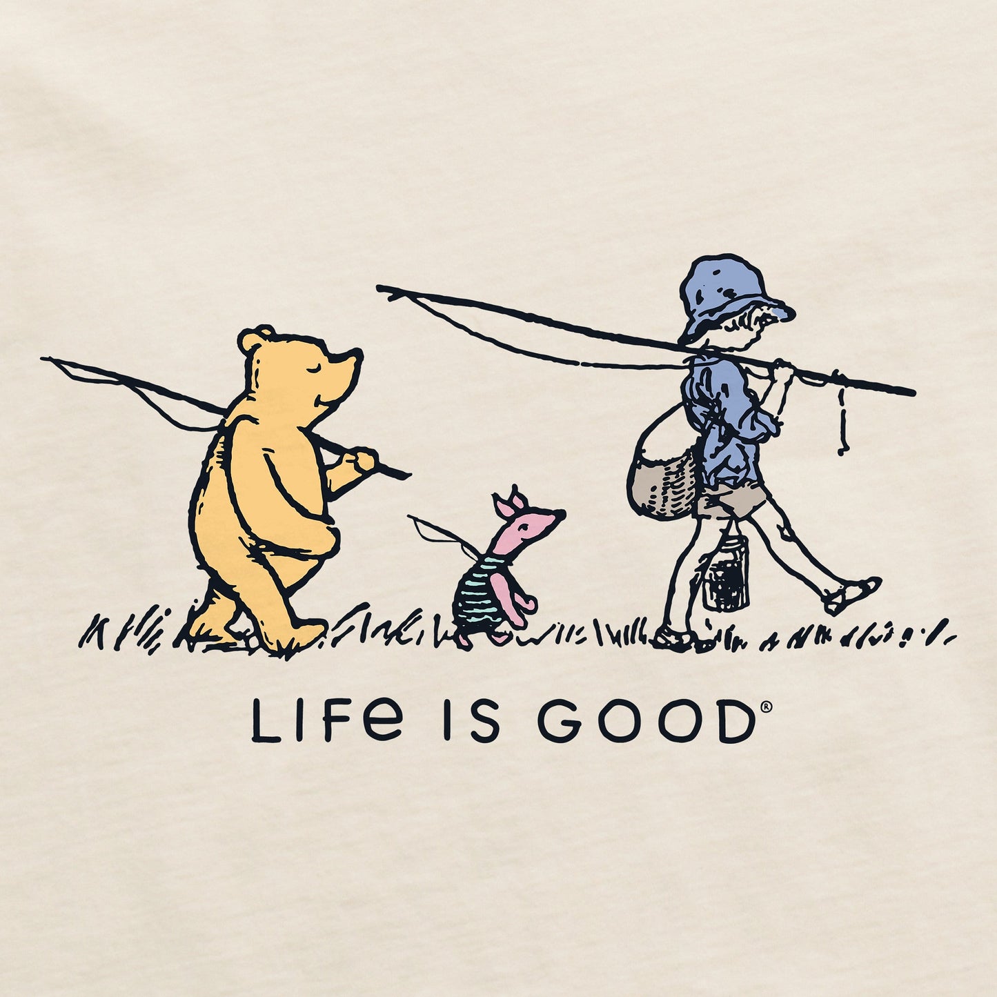 Men's Gone Fishin' Winnie Short Sleeve Crusher Tee