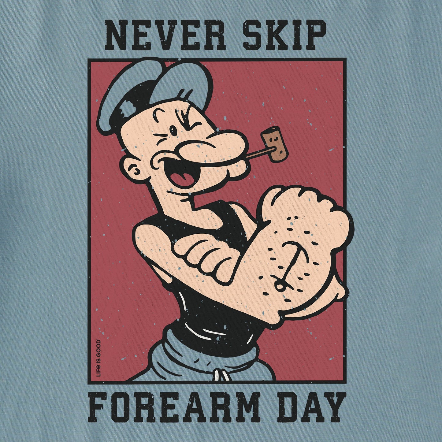 Men's Never Skip Forearm Day Short Sleeve Crusher Tee