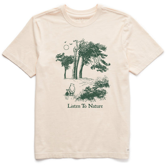 Men's Listen to Nature, Winnie Short Sleeve Crusher Tee
