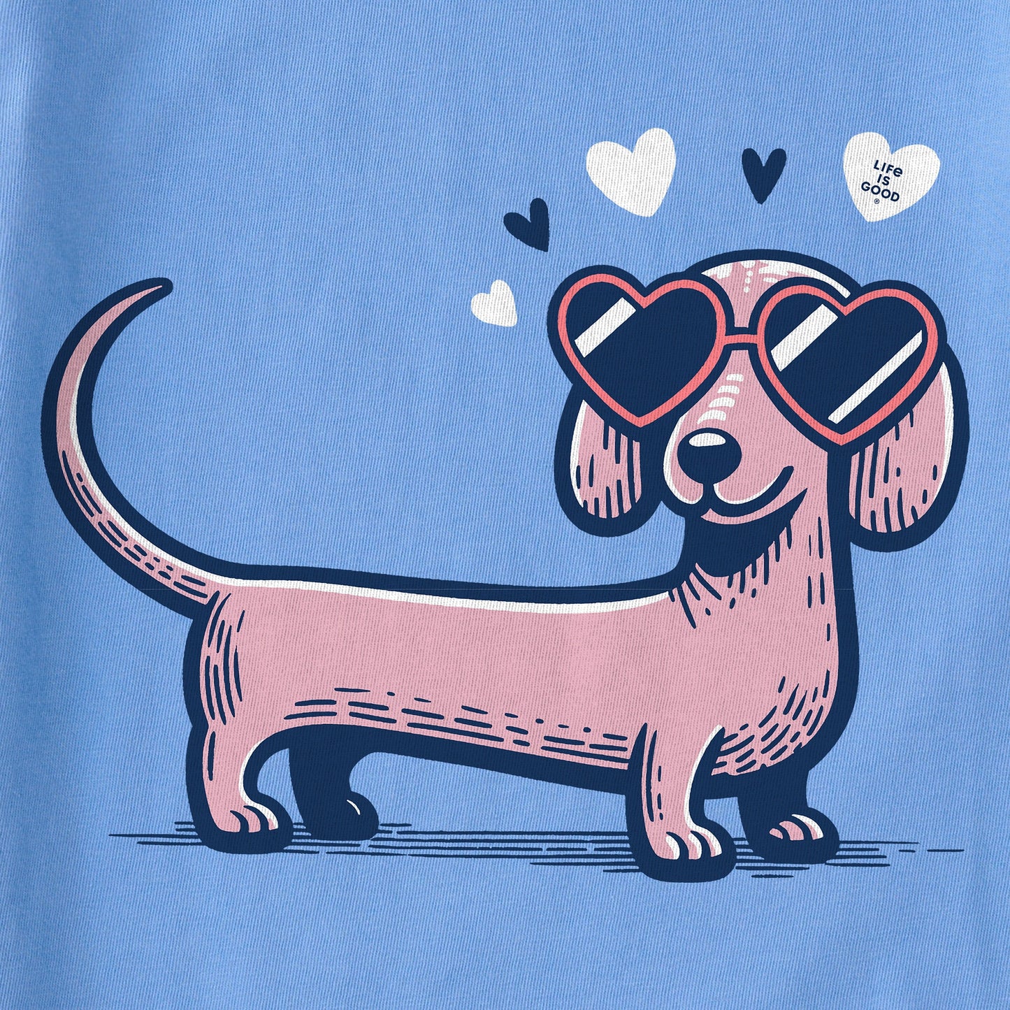 Kids Dachshund Love Short Sleeve Crusher Tee