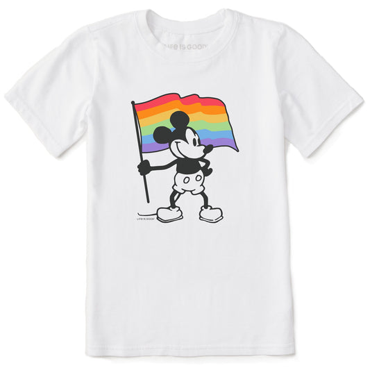 Kids Willie Pride Flag Short Sleeve Crusher Tee