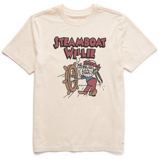 Men's Steamboat Willie Nelson Short Sleeve Crusher Tee