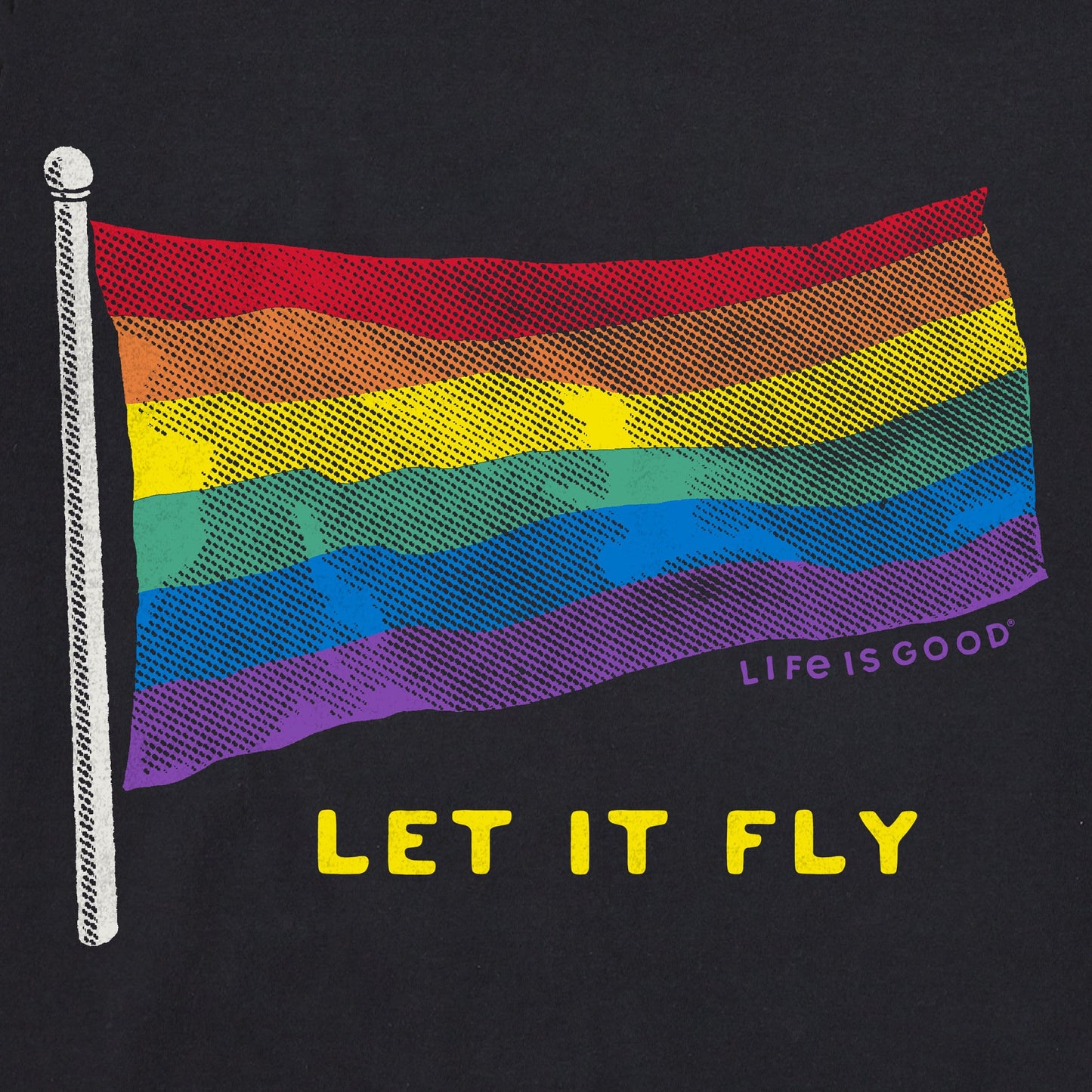 Men's Pride Flag Let it Fly Short Sleeve Tee