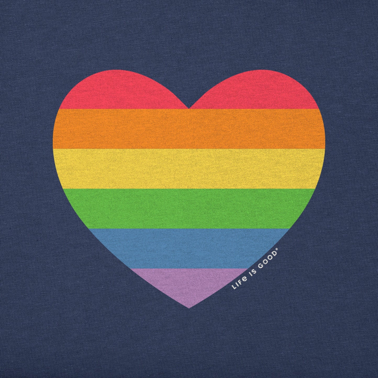 Women's Rainbow Pride Heart Short Sleeve Crusher Boxy Tee