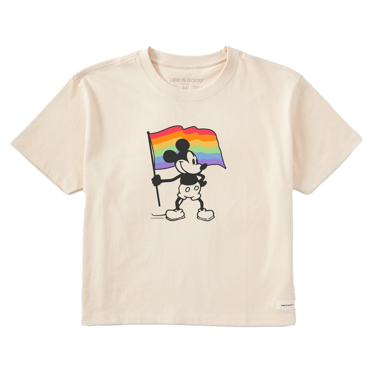 Women's Willie Pride Flag Short Sleeve Crusher Boxy Tee