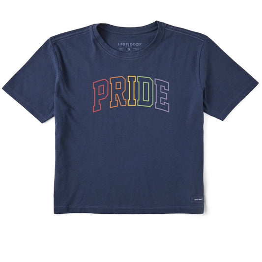 Women's Pride Athletic Arch Short Sleeve Crusher Boxy Tee