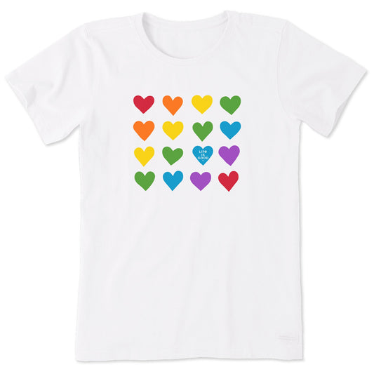 Women's Pride Hearts Short Sleeve Tee
