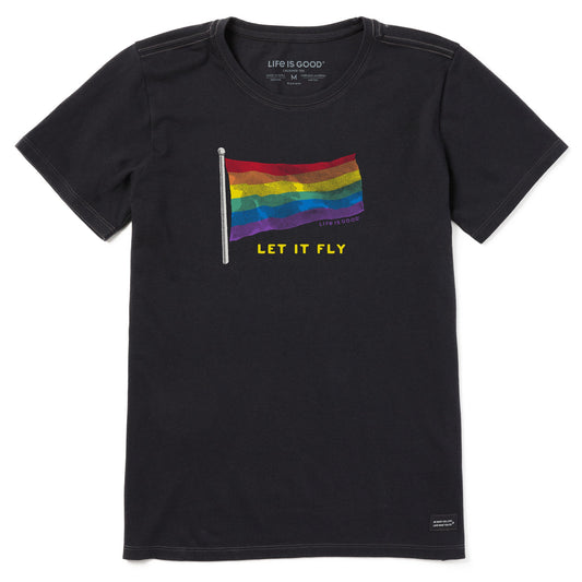 Women's Pride Flag Let it Fly Short Sleeve Tee