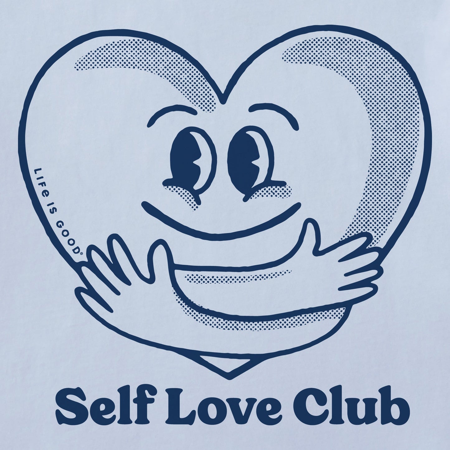 Women's Self Love Club Heart Short Sleeve Crusher Vee