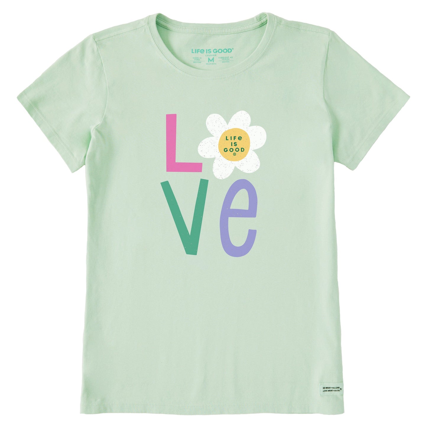 Women's Flower Love Stack Short Sleeve Crusher Tee