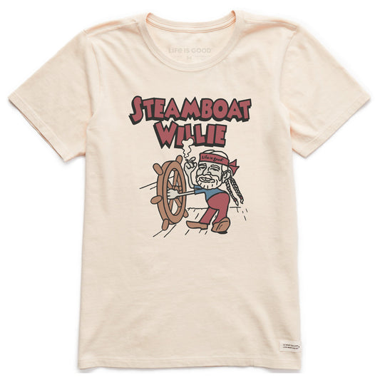Women's Steamboat Willie Nelson Short Sleeve Crusher Tee